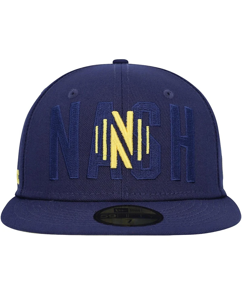Men's New Era Navy Nashville Sc Kick Off 59FIFTY Fitted Hat