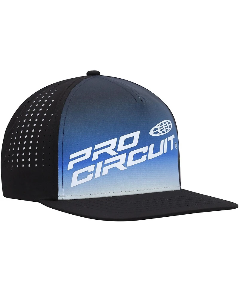 Men's Fox Blue, Black Foyl Pro Circuit Adjustable Snapback Hat