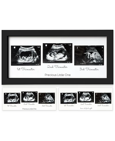 KeaBabies Trio Baby Sonogram Picture Frame, Ultrasound Frames for Nursery, Mom to Be Gifts
