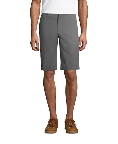 Lands' End Men's 11" Plain Front Blend Chino Shorts