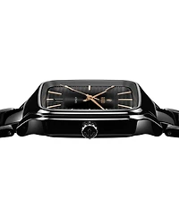 Rado Unisex Swiss Automatic True Square Black High-Tech Ceramic Bracelet Watch 38mm