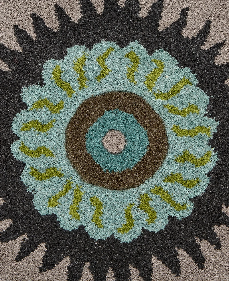 Lr Home Valentin Vlnta-540 3' x 3' Round Area Rug