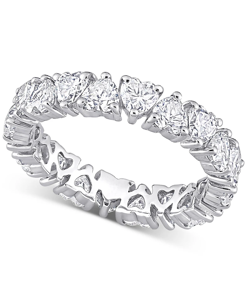 Moissanite Heart Band (3-3/8 ct. t.w.) Sterling Silver