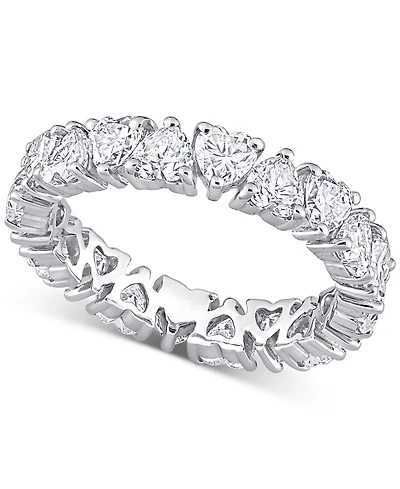 Moissanite Heart Band (3-3/8 ct. t.w.) Sterling Silver
