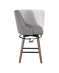 Bagford 26" Swivel Counter Stool with Legs Fabric