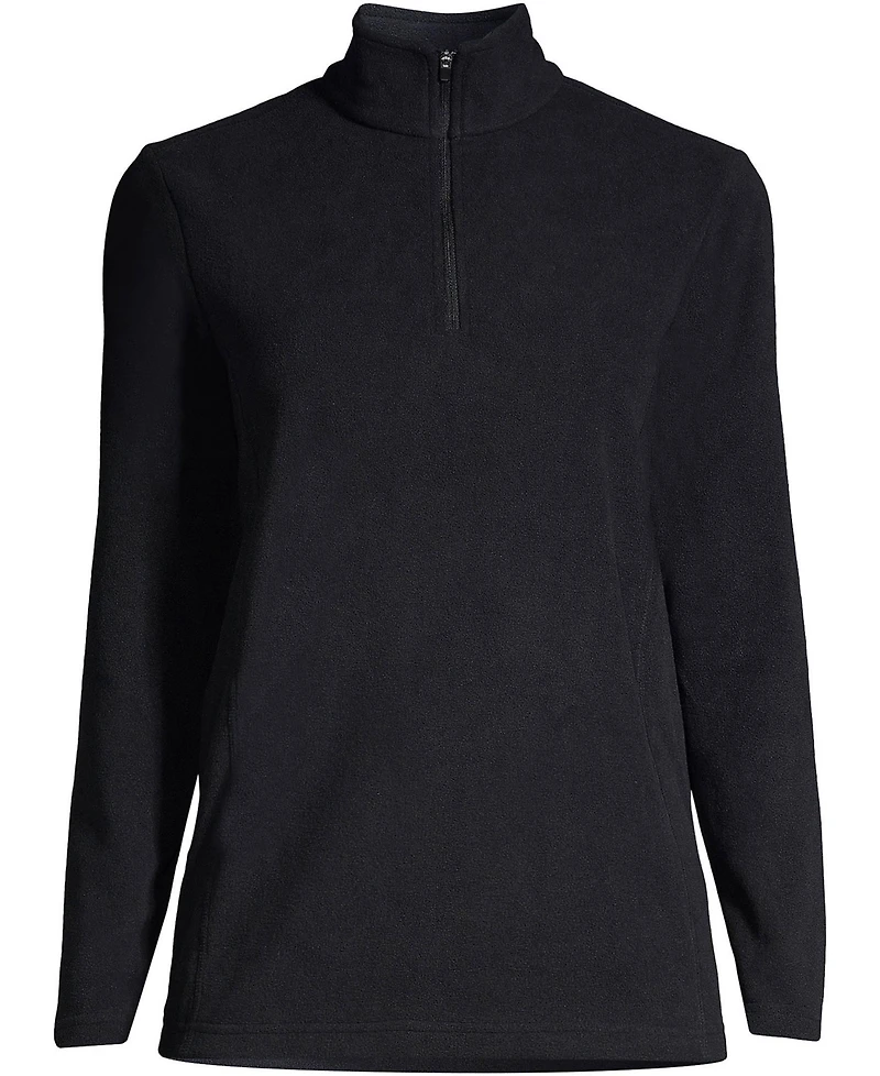 Lands' End Women's Fleece Quarter Zip Pullover Jacket