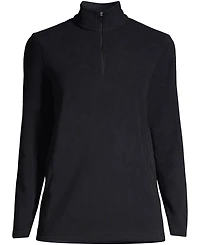 Lands' End Women's Fleece Quarter Zip Pullover Jacket