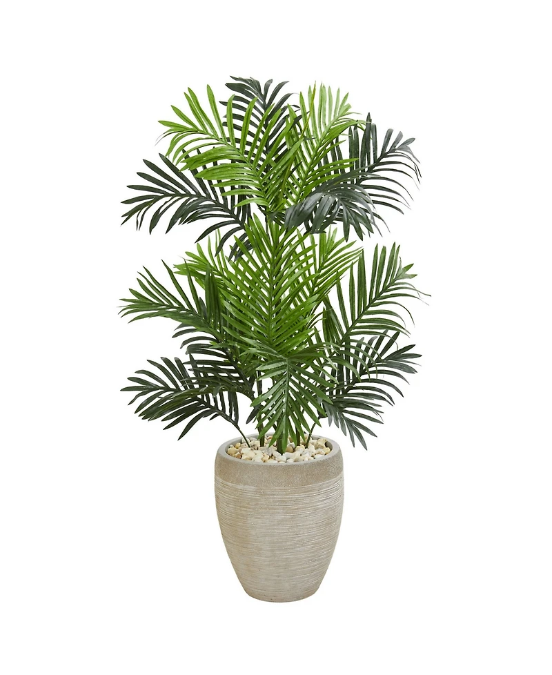 Nearly Natural Paradise Palm Artificial Tree in Sand Colored Planter