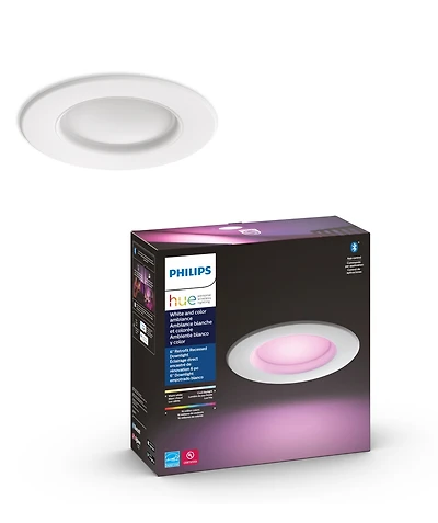 Philips Hue White and Color Ambiance Bluetooth 5/6" High Lumen Recessed Downlight