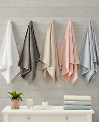 Madison Park Spa Waffle Jacquard Luxury Combed Cotton 6-Pc. Bath Towel Set