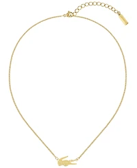 Lacoste Gold Tone Crocodile Necklace