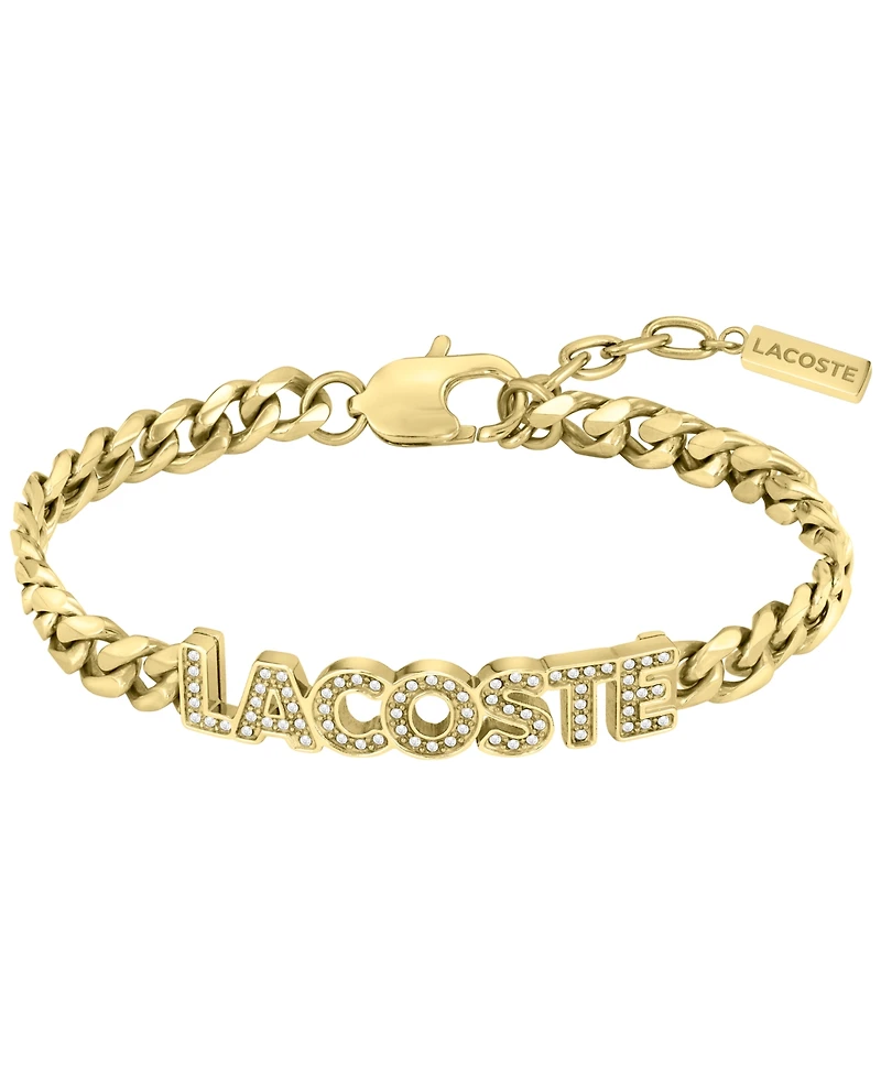 Lacoste Crystal Gold Tone Bracelet