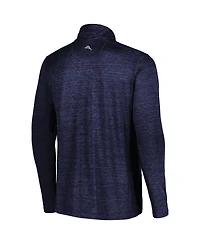 Men's Tommy Bahama Navy Atlanta Braves Delray IslandZone Half-Zip Top