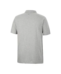 Men's Colosseum Navy, Heathered Gray Notre Dame Fighting Irish Caddie Polo Shirt