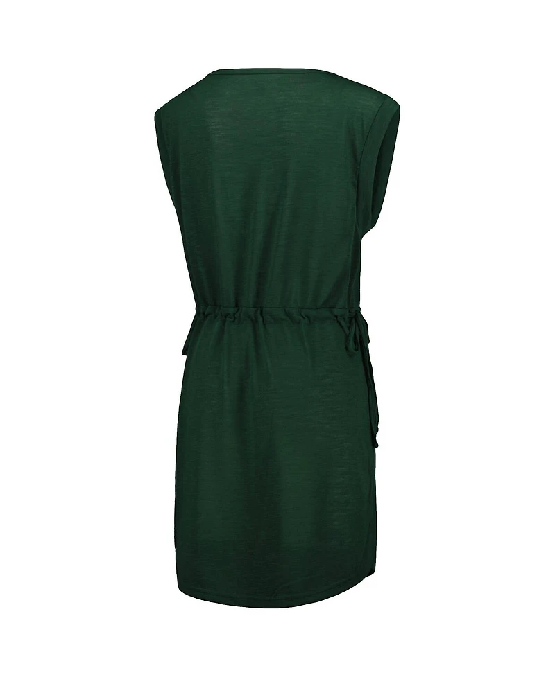 Women's G-iii 4Her by Carl Banks Green Michigan State Spartans Goat Swimsuit Cover-Up Dress