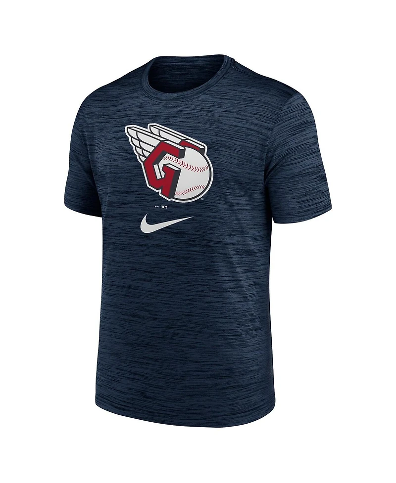 Men's Nike Navy Cleveland Guardians Logo Velocity Performance T-shirt