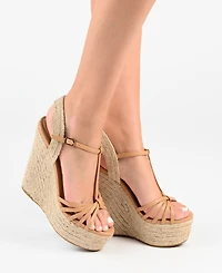 Journee Collection Women's Yara Platform Wedge Sandals