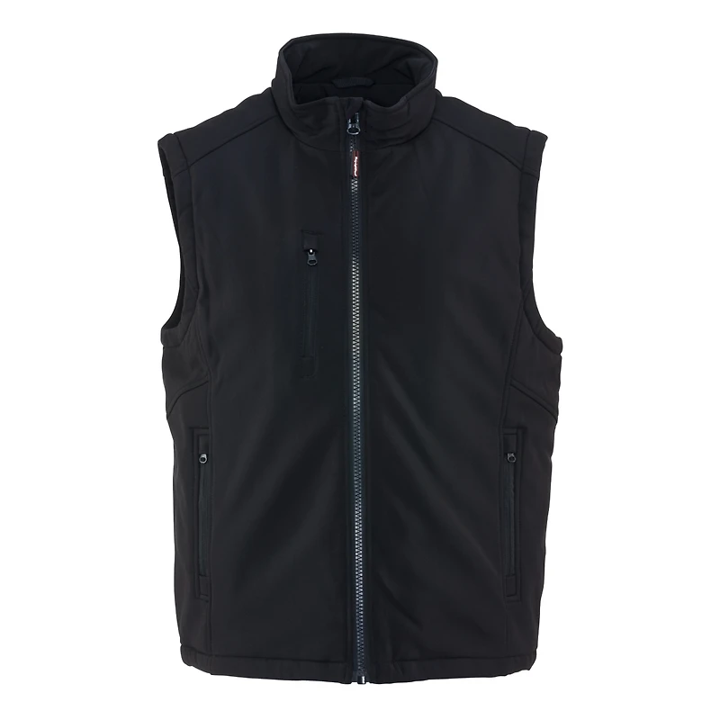 RefrigiWear Men's Insulated Softshell Vest - Warm Work Vest, Water-Repellent, Windproof, Lightweight, Durable Cold-Weather Gear
