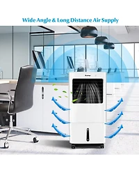 Evaporative Portable Air Cooler Fan & Humidifier w/ Remote Control 7.5 Timer