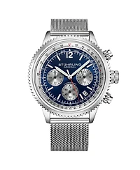 Stuhrling Turbine 4015 Men s Chronograph Watch – 44mm Quartz Movement, Tachymeter Bezel, Aviation-Inspired Design