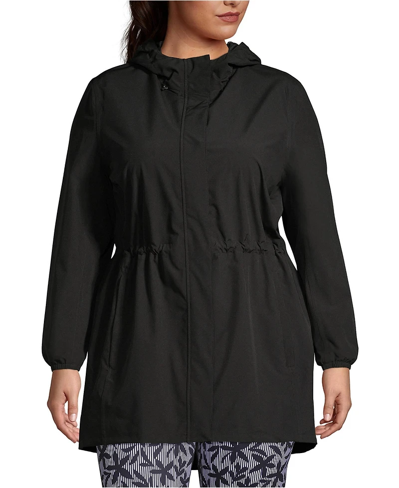 Lands' End Plus Squall Packable Waterproof Raincoat