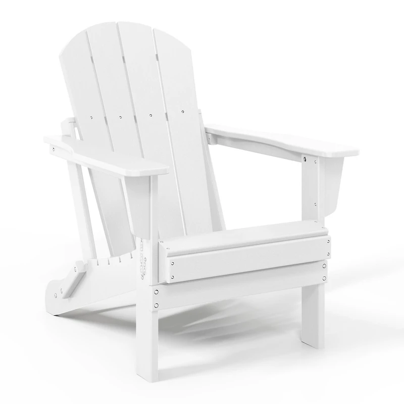 WestinTrends All-Weather Contoured Outdoor Poly Folding Adirondack Chair (Set of 8)