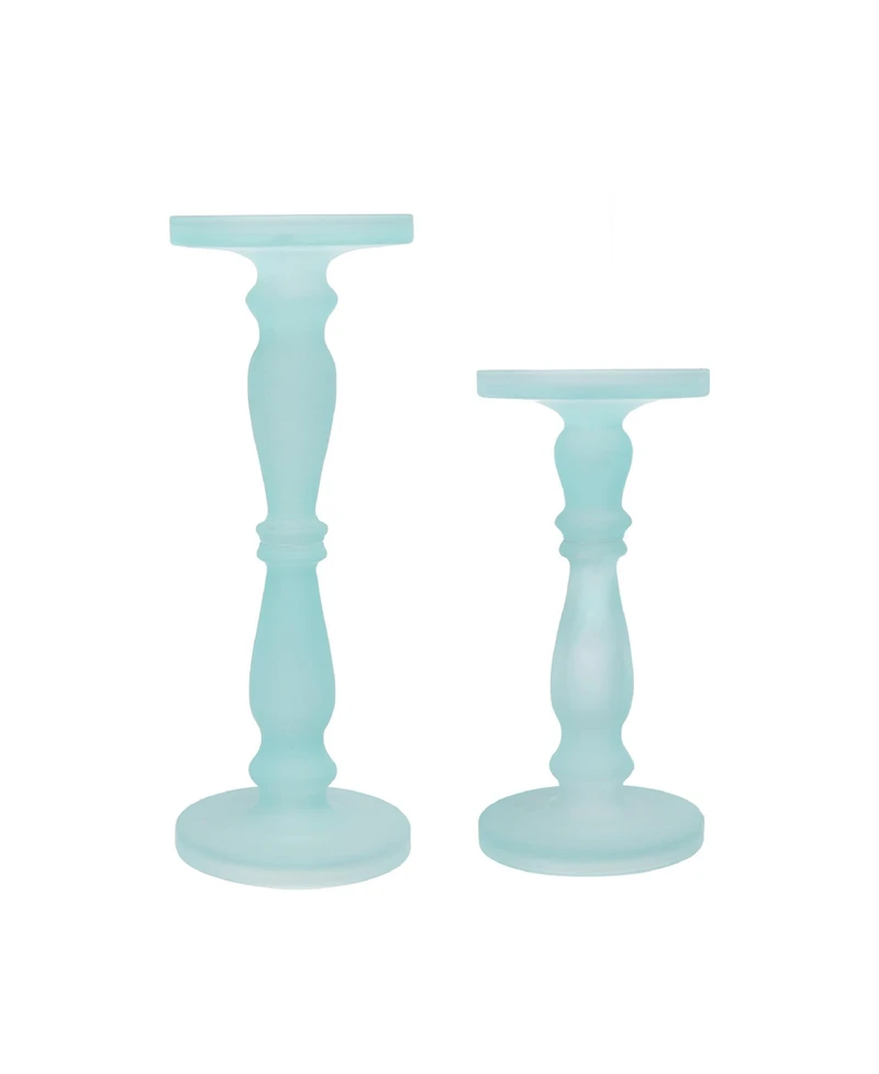 Ab Home Glass Pedestals, Set of 2