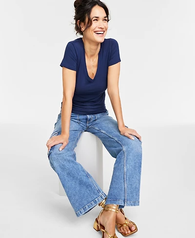 On 34th Women's Modal V-Neck T-Shirt, Created for Macy's