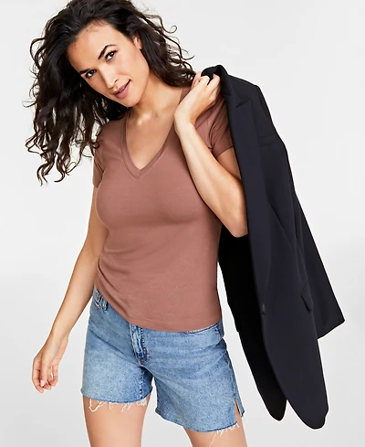 On 34th Women's Modal V-Neck T-Shirt, Created for Macy's