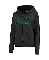 Women's Colosseum Notre Dame Fighting Irish Arched Name Full-Zip Hoodie