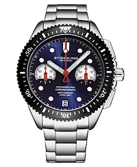 Stuhrling Velocity 4016 Men s Chronograph Watch – Quartz Movement, 42mm Case, Rotating Bezel, Stainless Steel Bracelet