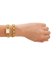 Tory Burch Women's The Eleanor 3-in-1 Gold-Tone Stainless Steel Bracelet Watch 19mm