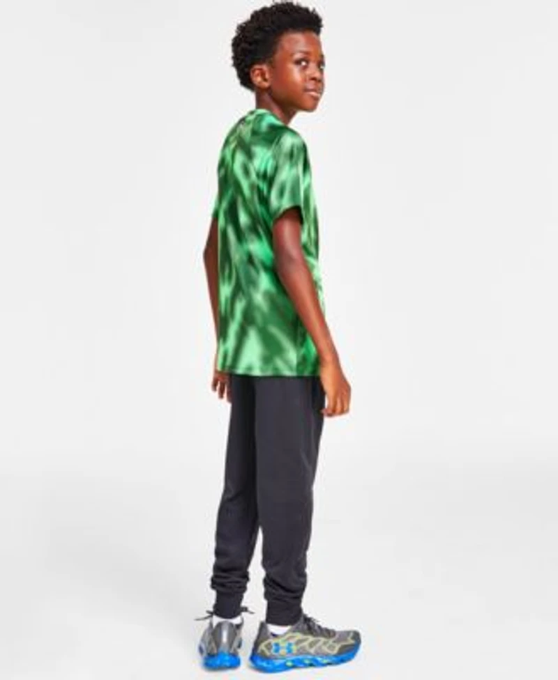 Under Armour Big Boys Tech Big Logo Printed T Shirt Armour Fleece Jogger Pants