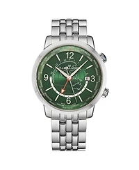 Alexander Men's Journeyman 2 Silver-Tone Stainless Steel , Green Dial , 40mm Round Watch
