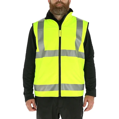 RefrigiWear Men's High Visibility Softshell Safety Vest