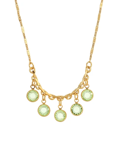 2028 Crystal Shaky Bib Necklace