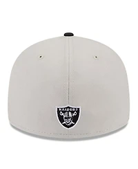 Men's New Era Stone, Black Las Vegas Raiders 2023 Nfl Draft Low Profile 59FIFTY Fitted Hat