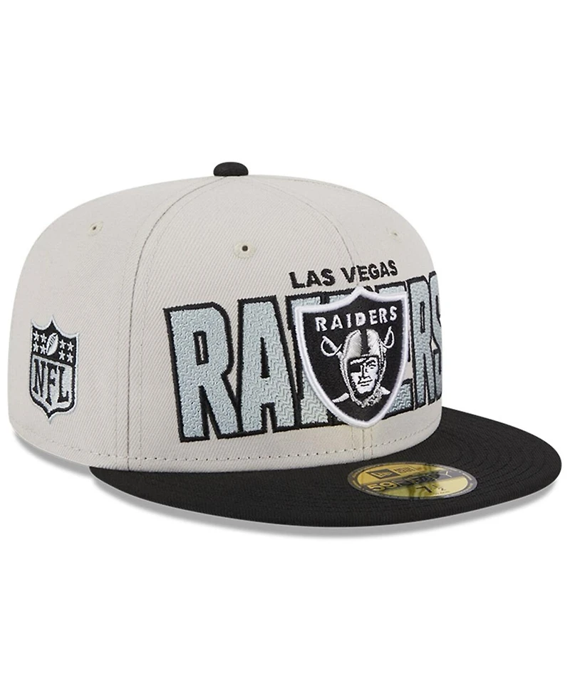 Men's New Era Stone, Black Las Vegas Raiders 2023 Nfl Draft On Stage 59FIFTY Fitted Hat