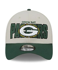 Men's New Era Stone, Green Bay Packers 2023 Nfl Draft 39THIRTY Flex Hat