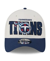 Men's New Era Stone, Navy Tennessee Titans 2023 Nfl Draft 39THIRTY Flex Hat