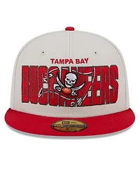 Men's New Era Stone, Red Tampa Bay Buccaneers 2023 Nfl Draft On Stage 59FIFTY Fitted Hat