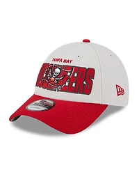 Men's New Era Stone, Red Tampa Bay Buccaneers 2023 Nfl Draft 9FORTY Adjustable Hat