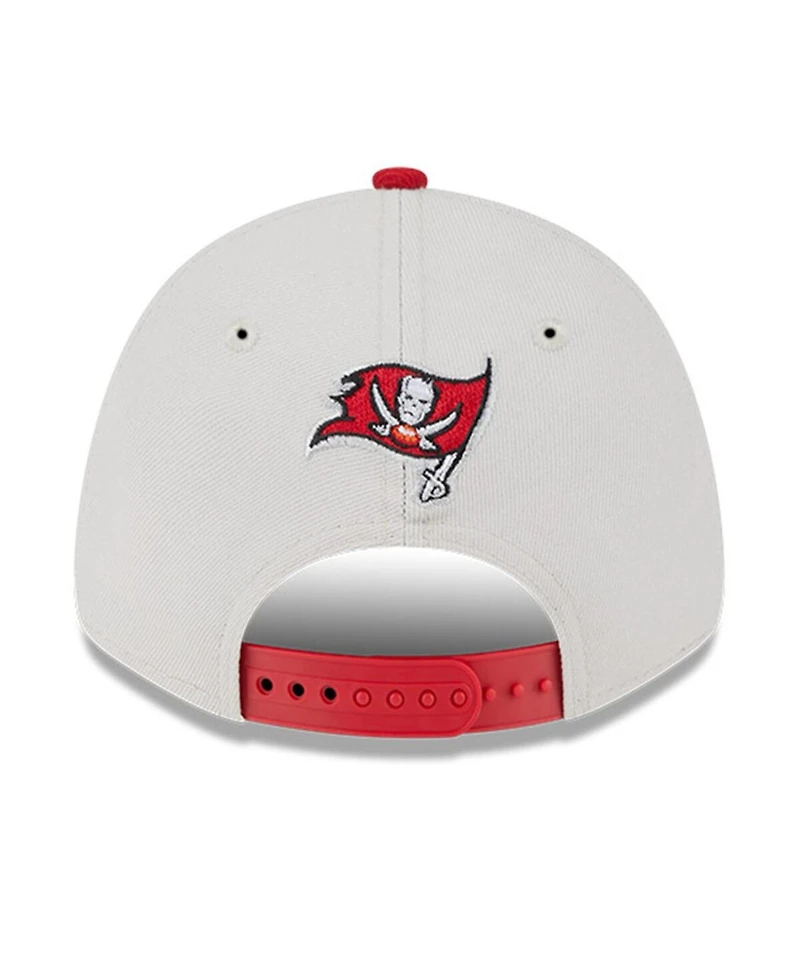 Men's New Era Stone, Red Tampa Bay Buccaneers 2023 Nfl Draft 9FORTY Adjustable Hat
