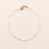 Joey Baby 18K Gold Plated Freshwater Pearls Mix of Different Sizes - Nina Necklace 17" For Women