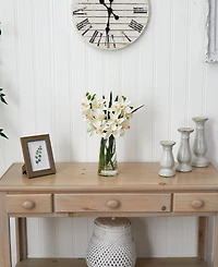 Nearly Natural Cymbidium Orchid w/Vase