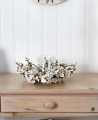 Nearly Natural Plum Blossom Candelabrum