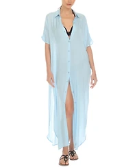 Raviya Women's Button-Down Maxi Dress Cover-Up