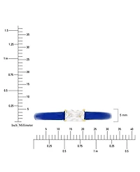 Cubic Zirconia & Enamel Stack Band 14k Gold-Plated Sterling Silver