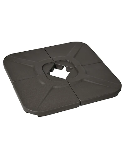 Outsunny 4-Piece 175lb Cantilever Patio Umbrella Base Weights for Offset Hanging Umbrella, Hdpe Water or Sand Filled Umbrella Weights for Cross Base S