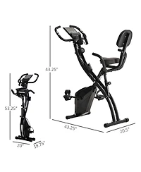 Soozier Folding Exercise Bike w/ Arm Resisce Bands,
